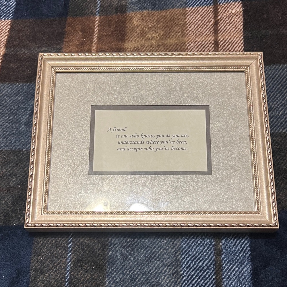 Classic Gold Picture Frame with Heartfelt Message